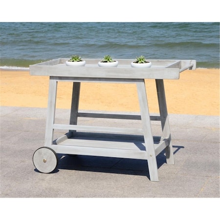 Safavieh 31.9 x 48 x 20 in. Renzo Indoor and Outdoor Bar Cart, Grey PAT7032B